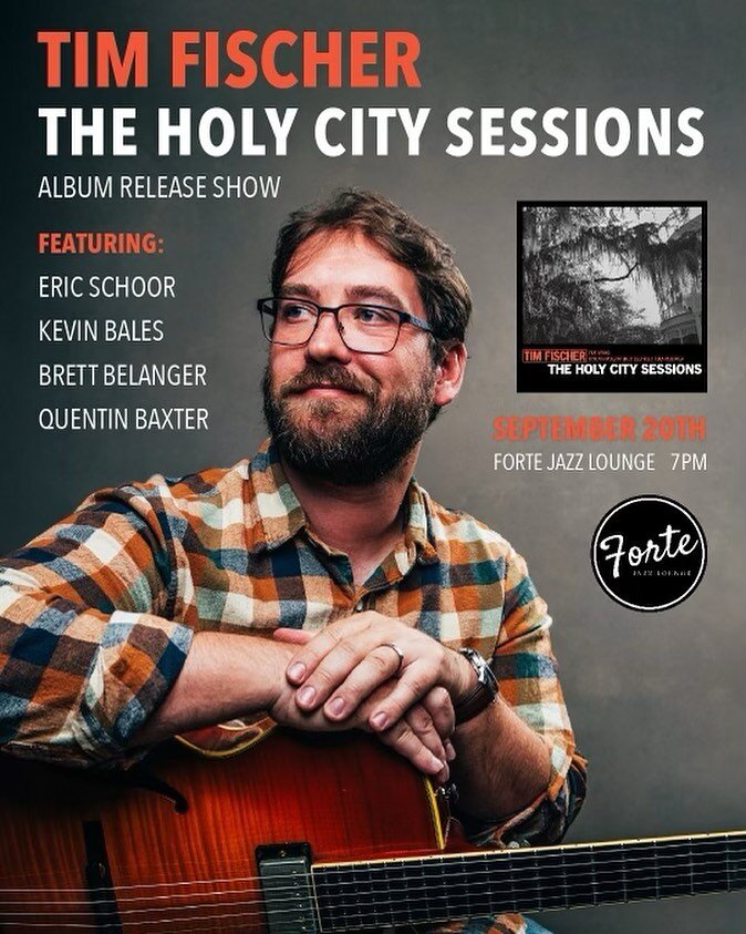 This month I am celebrating the release of my new album, The Holy City Session (@slimtrimrecords) with a performance at @littlejumbobar on 9/18 and a performance at @fortejazzlounge on 9/20. Here is an awesome poster for the South Carolina show with 