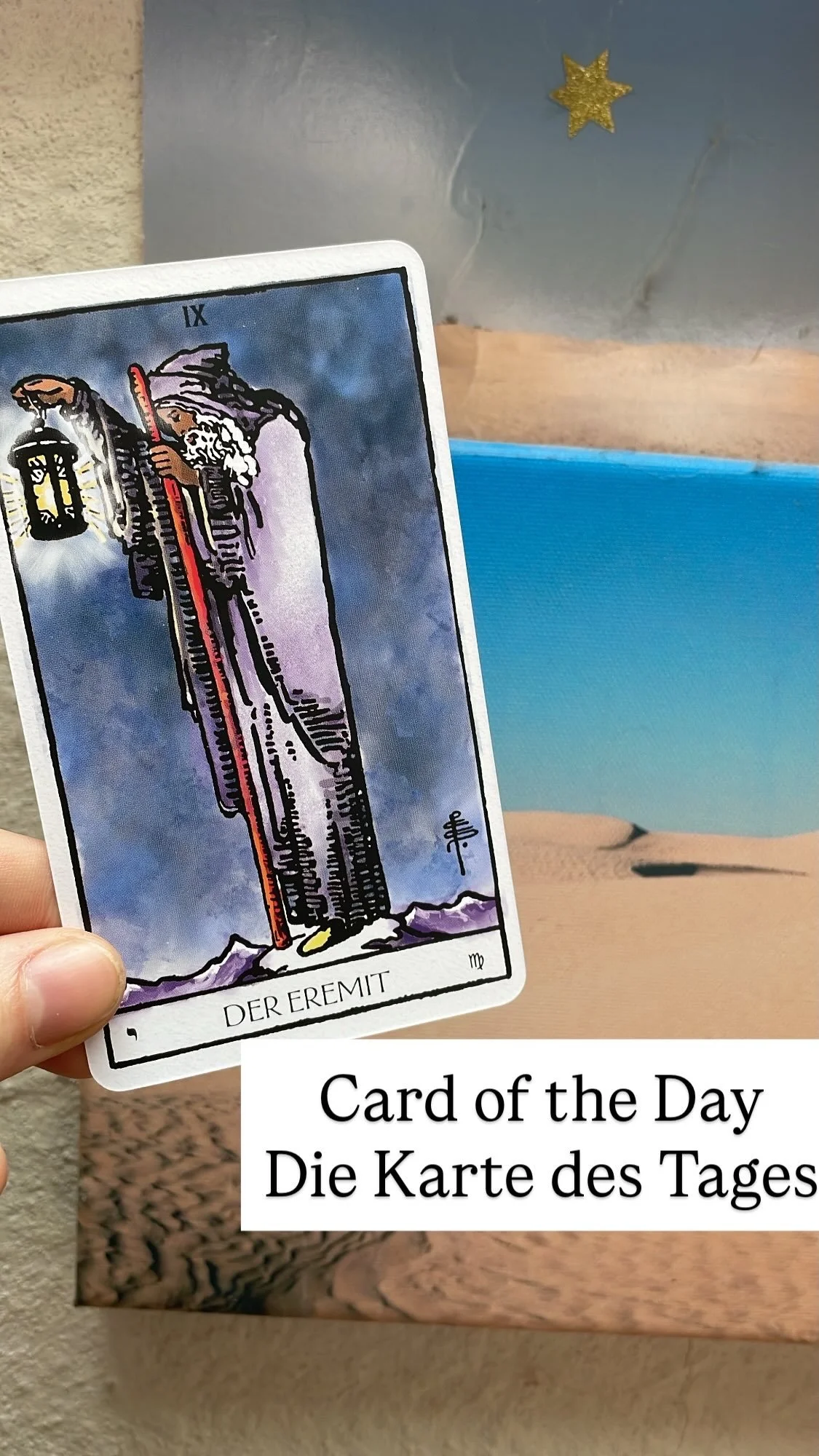 A hermit tarot card