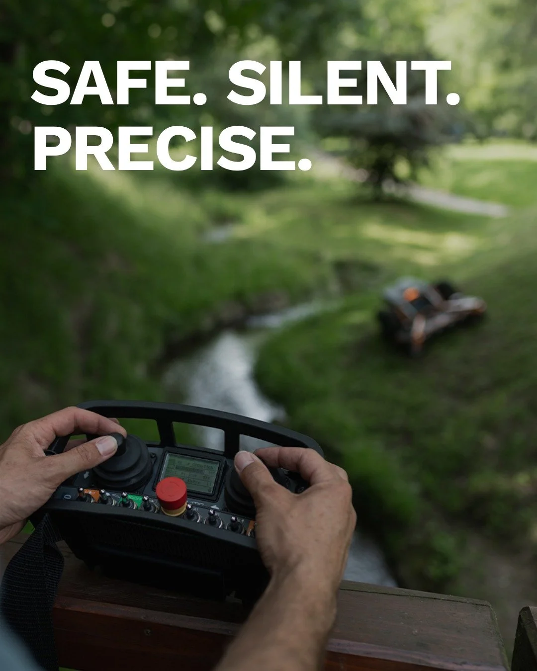 Your commercial mowing solution starts here.

From councils to solar farms, Raymo delivers fully electric, remote-controlled performance built for safety, precision and productivity.
Smarter equipment. Better results. Zero compromise.

Need a commerc