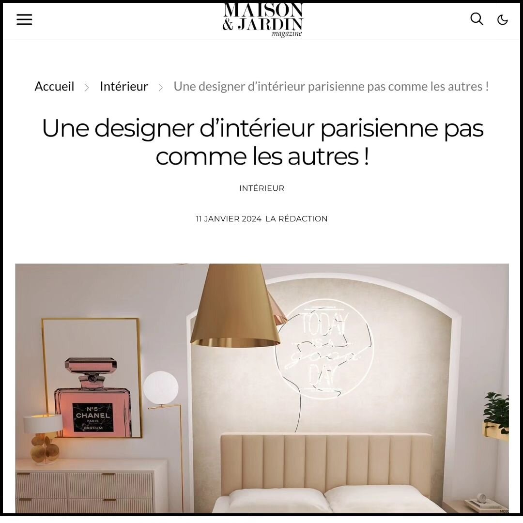 Quoi de mieux pour commencer l'ann&eacute;e en beaut&eacute; que de se voir appara&icirc;tre dans l'un des magazines en vogue de la maison ? @maisonetjardinmagazine nous a fait part de son d&eacute;sir de parler de nous dans son periodique de renom d