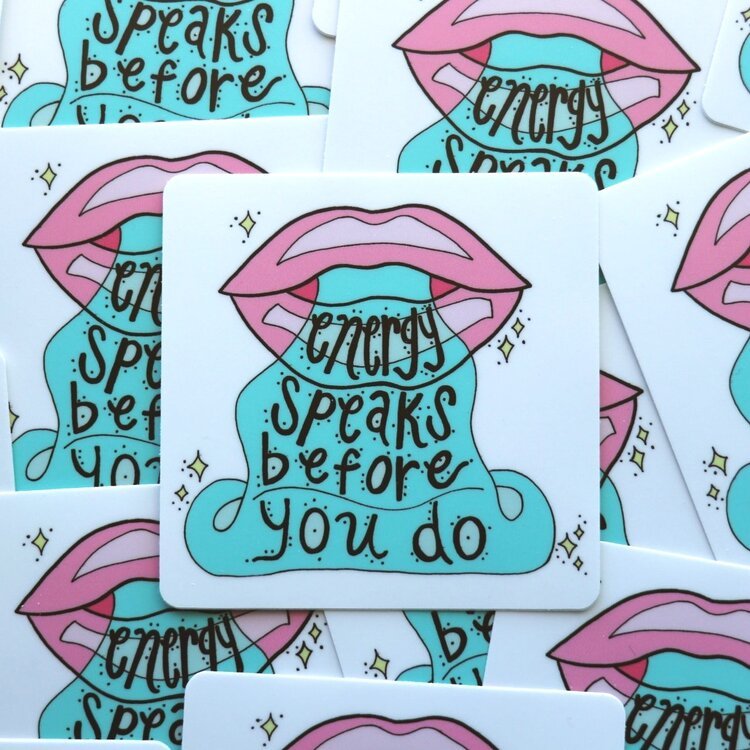 Energy Speaks Sticker