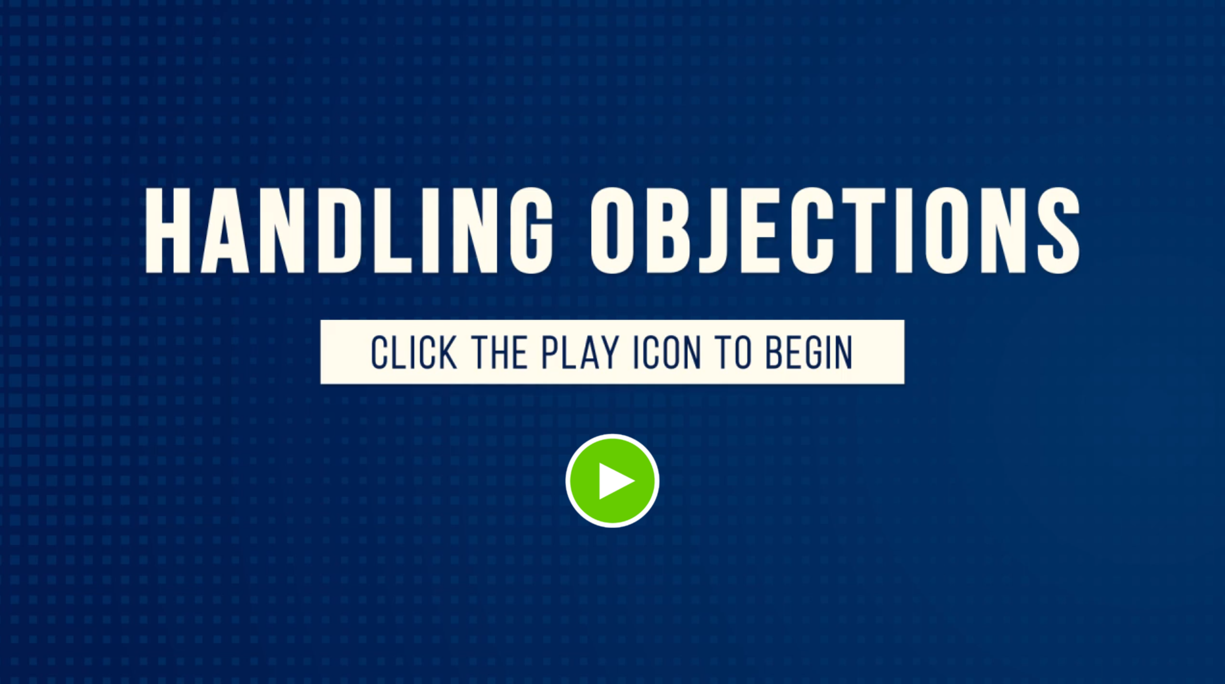 Handling Objections