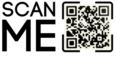 Image with the text 'SCAN ME' next to a QR code.