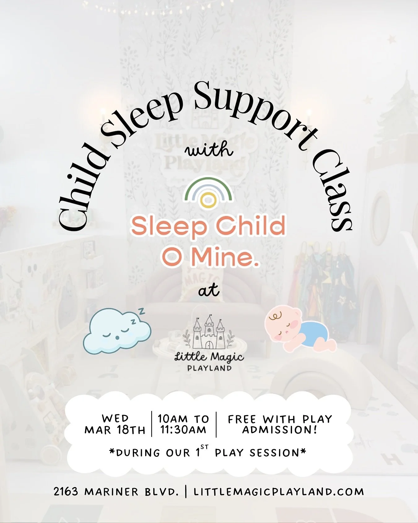 Tired parents&hellip; this one&rsquo;s for you 🥱😴💫
Sleep struggles with your little one? You&rsquo;re not alone, and you don&rsquo;t have to figure it out by yourself. 🤍

Join us at Little Magic Playland for a special parent talk with local child