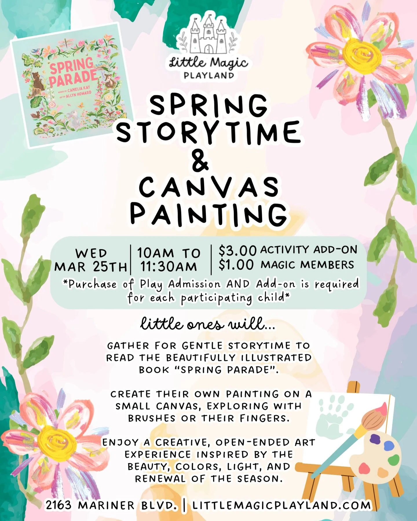 Happy Spring! 🌿🌼🍄🐇🦋🐿️🌸🌱 Join us this Wednesday at Little Magic Playland, as we welcome a new season and gather for gentle storytime to read the beautifully illustrated book &ldquo;Spring Parade&rdquo;.

Afterwards, little ones will create the