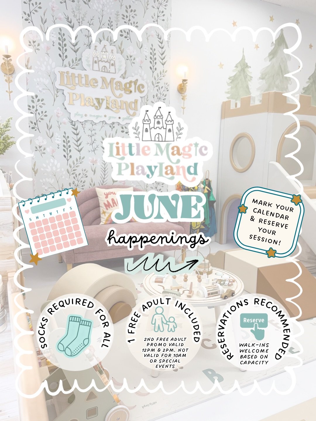 ☀️June is packed with magic at Little Magic Playland! 🌈🏰
We have so many exciting things planned this month! 😍

✨Summer EveryPlay Magic Members✨ are especially going to love June! With special events, activities, classes, play dates, and themed ex