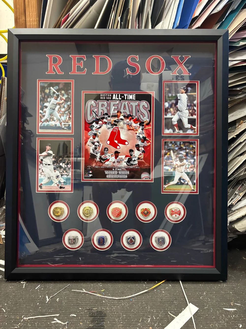 Boston Red Sox World Series replica rings — Tivoli Custom Framing