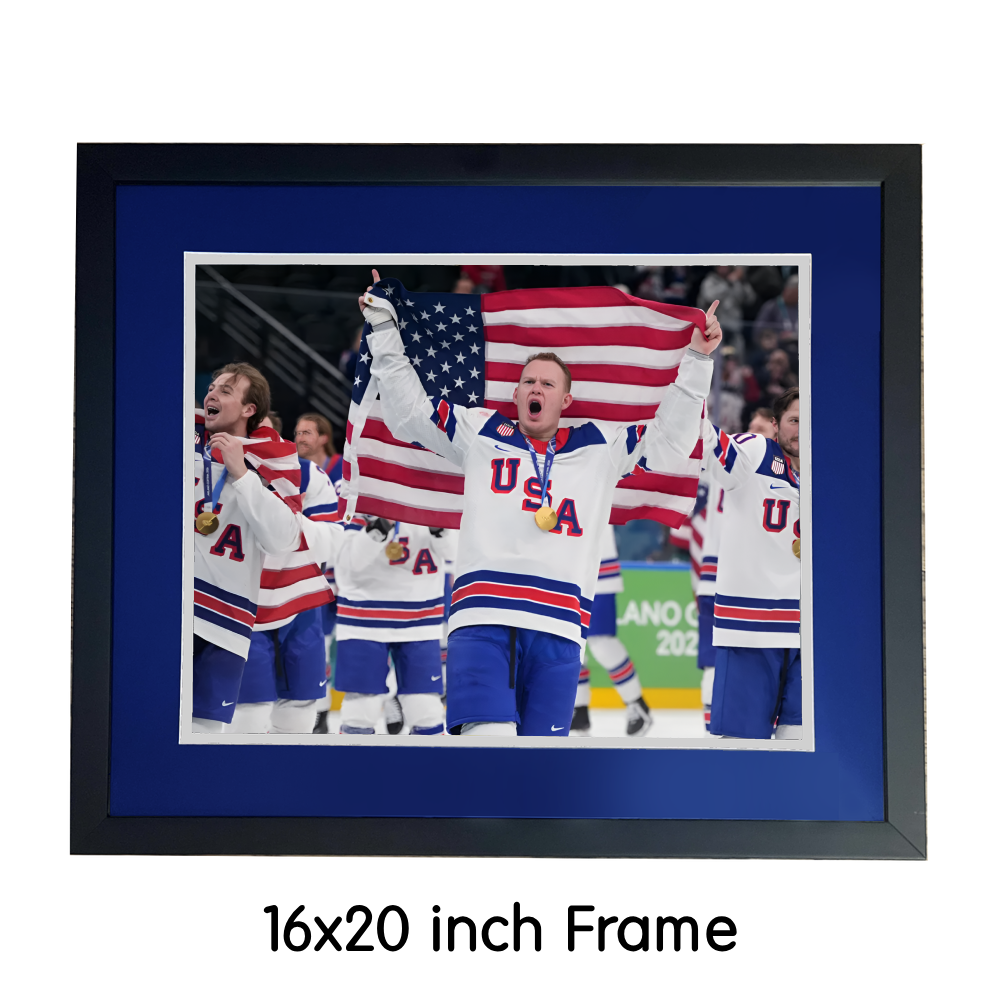 USA Hockey Defeats Canada for Olympic Gold Frame (4 variants)