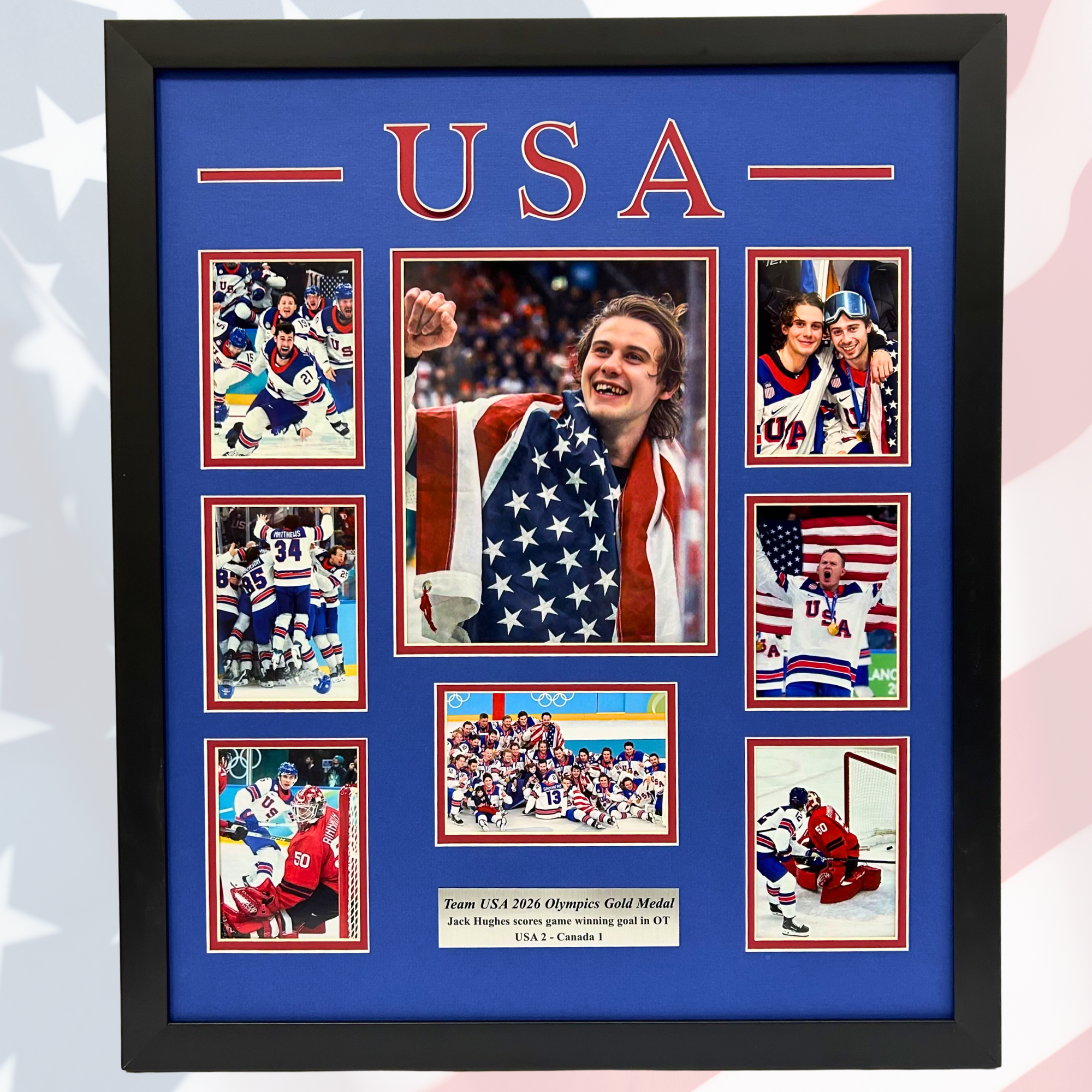 USA Men & Women Olympic Hockey Collage Frame — Tivoli Custom Framing ...