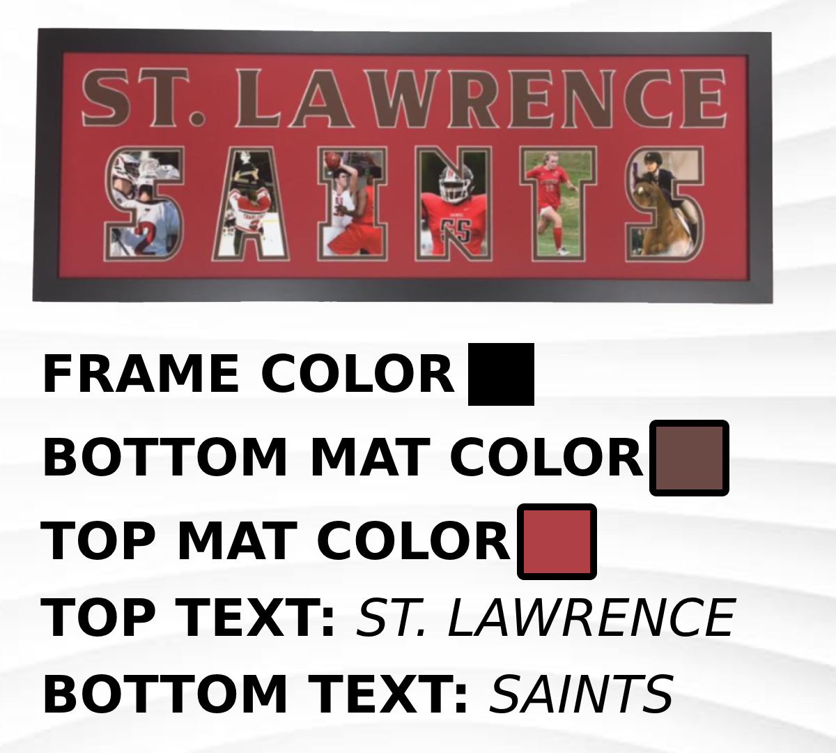 Letter Collages — Tivoli Custom Framing & Sports Memorabilia Sport