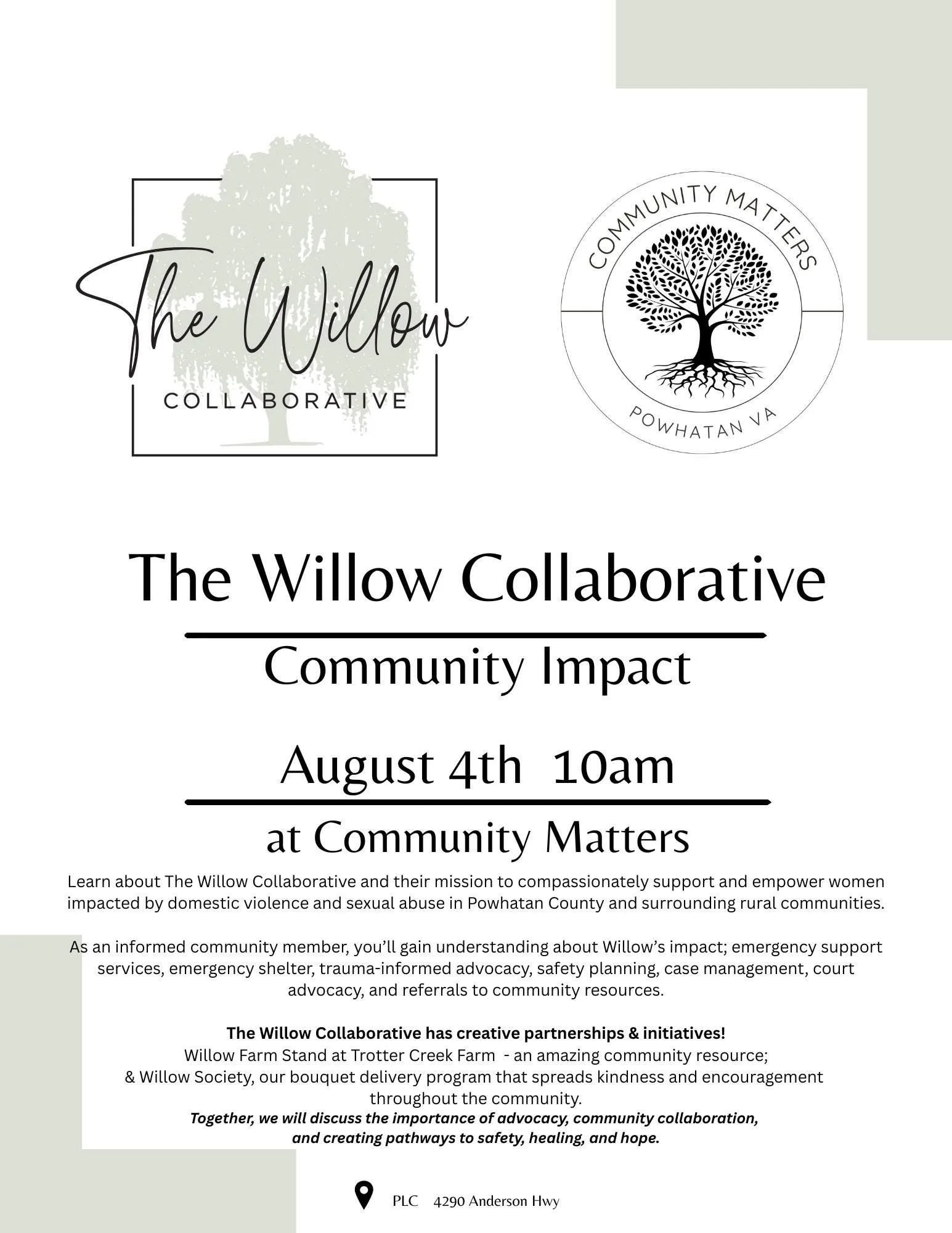 The Willow Collaborative- Community Impact