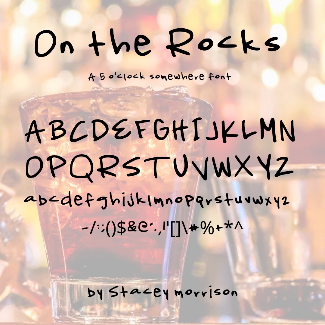 On the rocks font