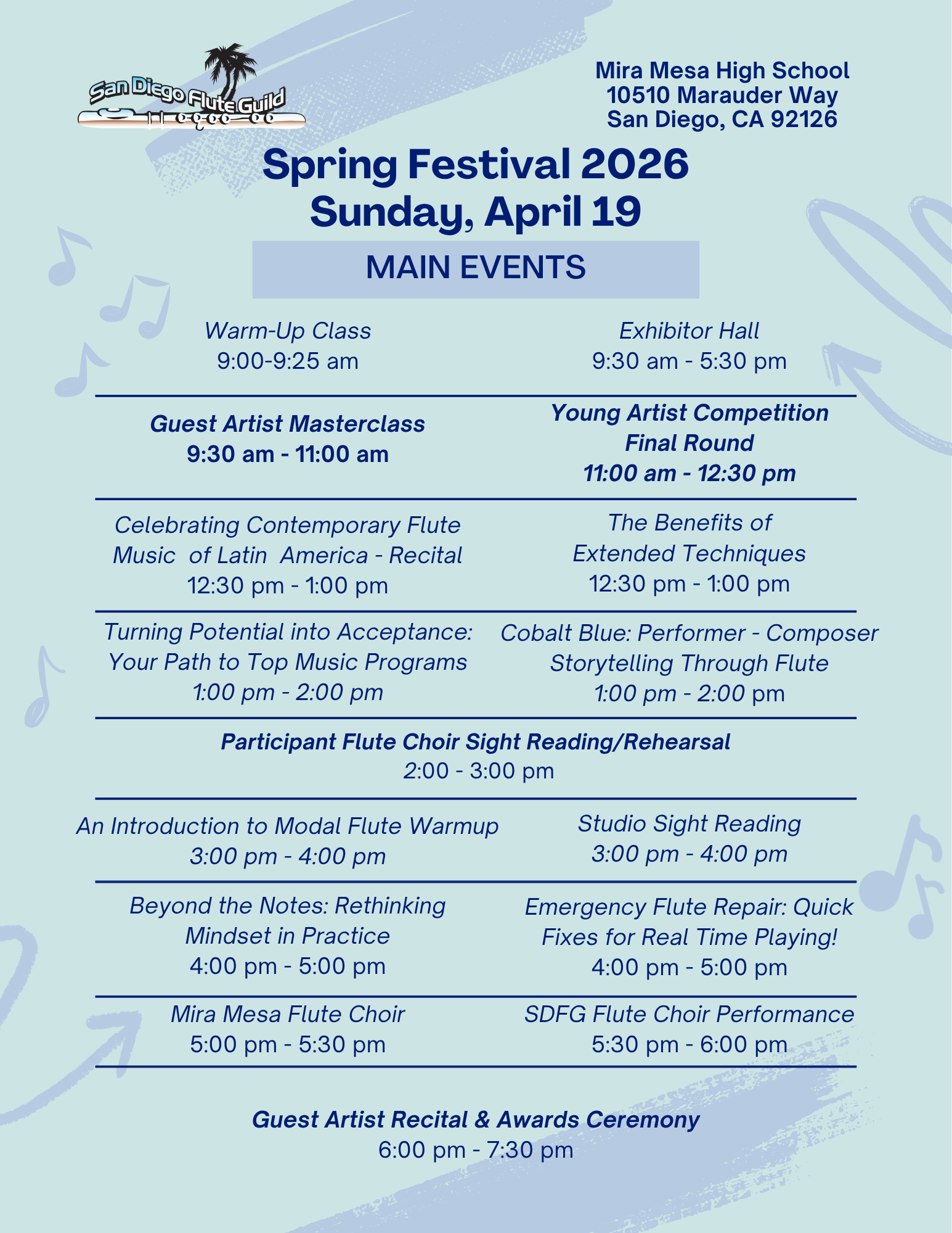 San Diego Flute Guild Spring Festival 
