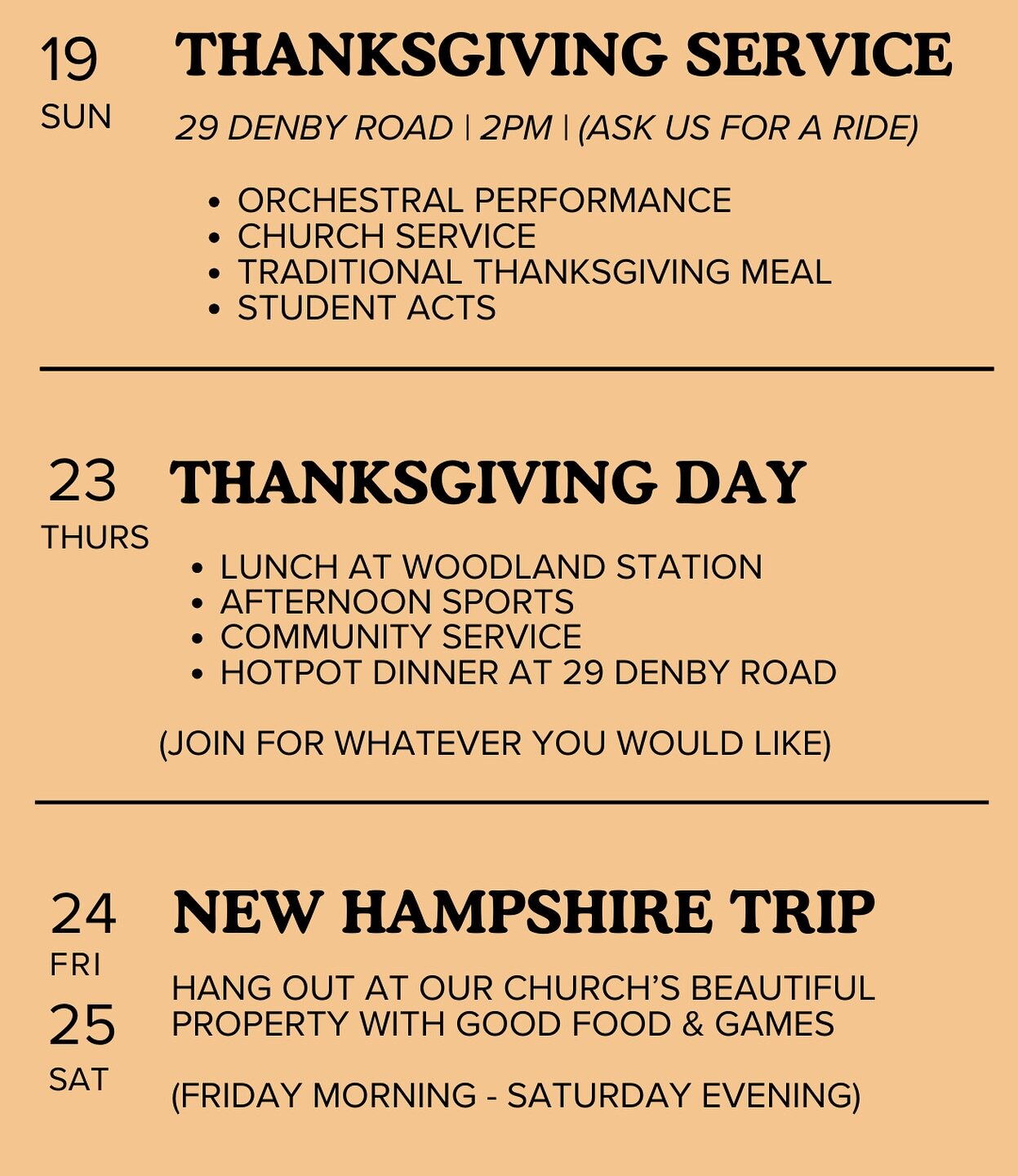 Excited for the time of gratitude! What are you thankful for? Join us for an amazing week!
