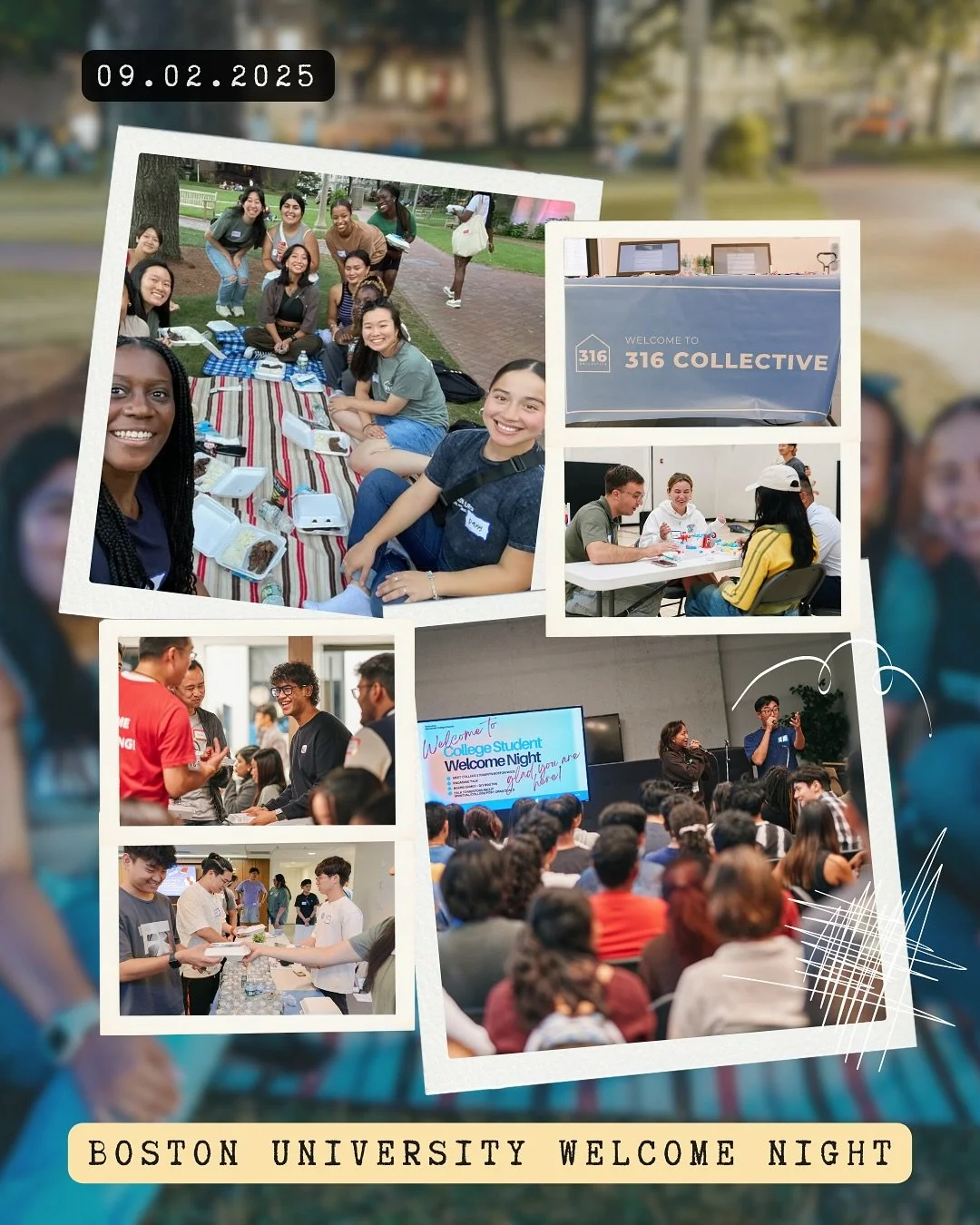 BU Welcome Night + Block Party is tomorrow! Join us for some yard games, crafts, board games, a thought-provoking talk, and new friends 🥳

🏠29 Denby Road, Allston (Reclaimer College Church)
⌚️9/2/2025 (Tue) 6-8PM
🥓FREE Korean Barbecue 

#bu2029 #b