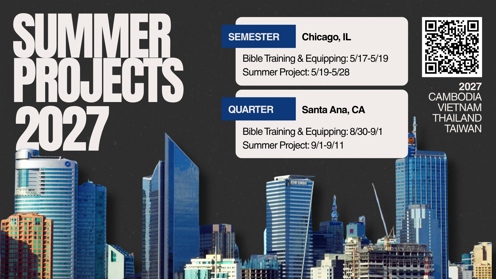 Summer Projects 2027