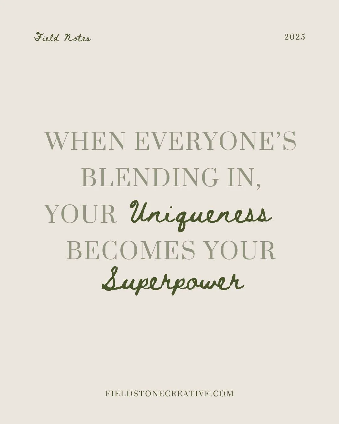Coming in hot this Monday with a little motivation 💅

Here&rsquo;s your daily reminder: stand out. 🤌🏼

You&rsquo;re unique. Your business is unique. Lean into that and show it off. When everyone&rsquo;s blending in, your uniqueness is your superpo