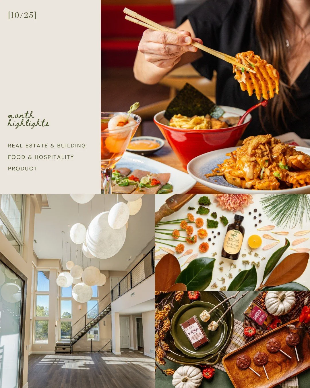 October brought with it a whole lot of variety across our shoots, from cozy product styling and new releases to hospitality features, food stories, and beautifully finished home projects that set the stage for the season ahead.

As we step into Novem