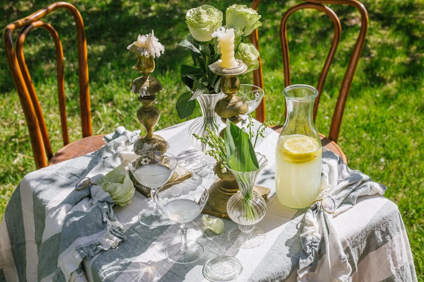 There&rsquo;s a certain kind of spring day that doesn&rsquo;t ask for much.
 Just a table pulled into the grass, vintage glasses from your grandmother, something fresh, something sweet, and time that isn&rsquo;t rushed.

Looking forward to afternoons