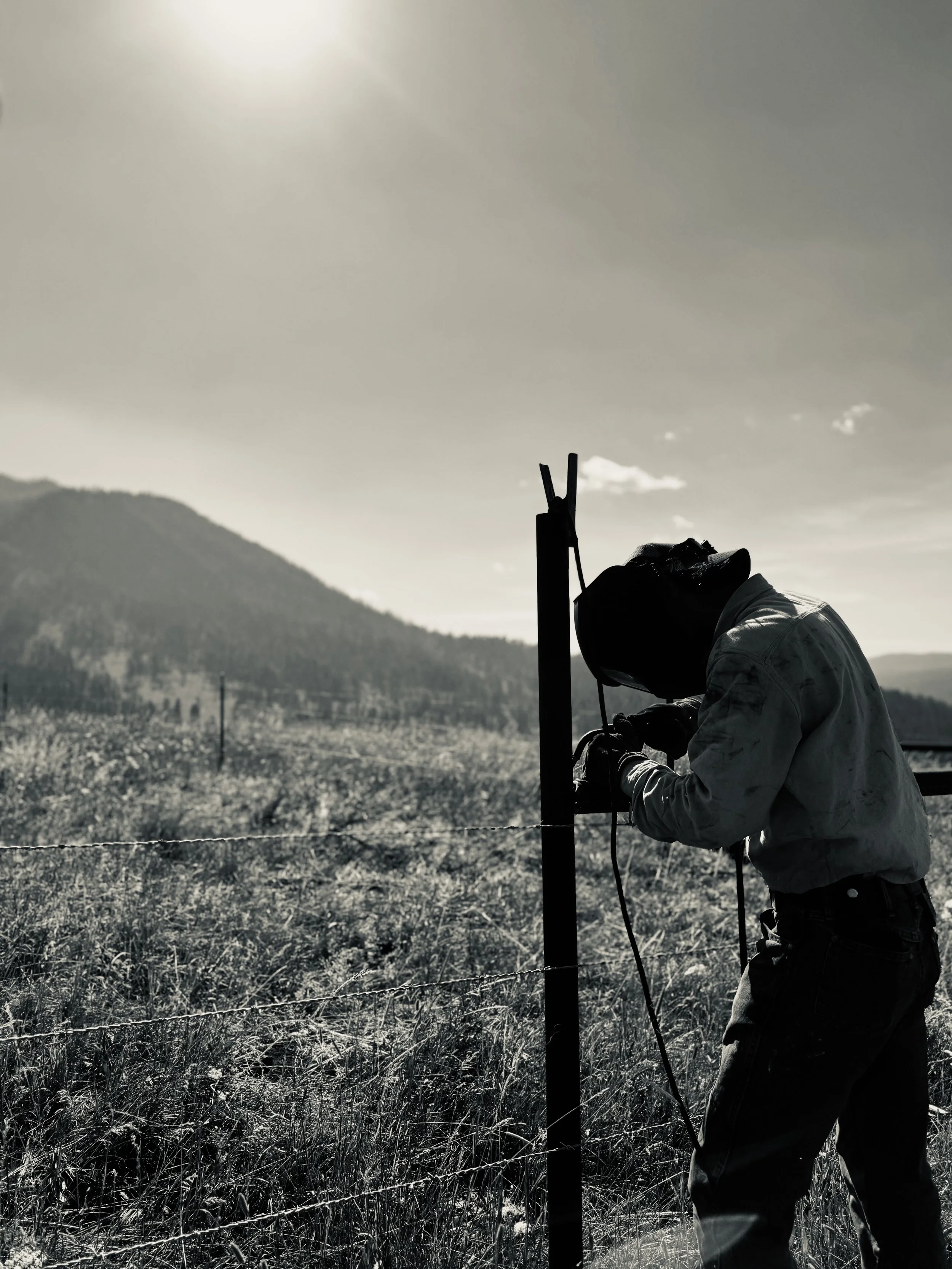 On-site welding deep in the Big Horns