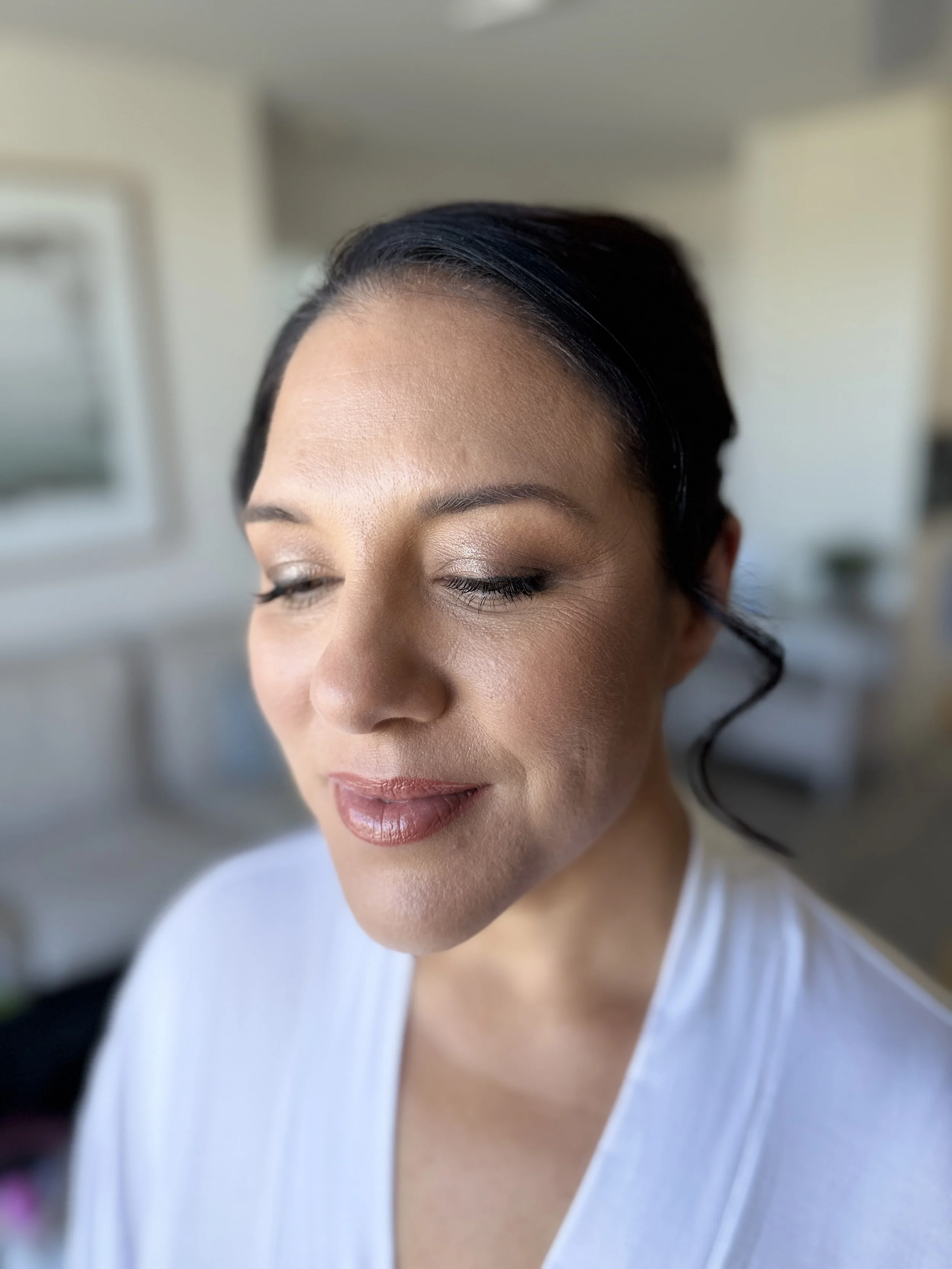 Soft glam hair and makeup for Noosa sunshine coast
