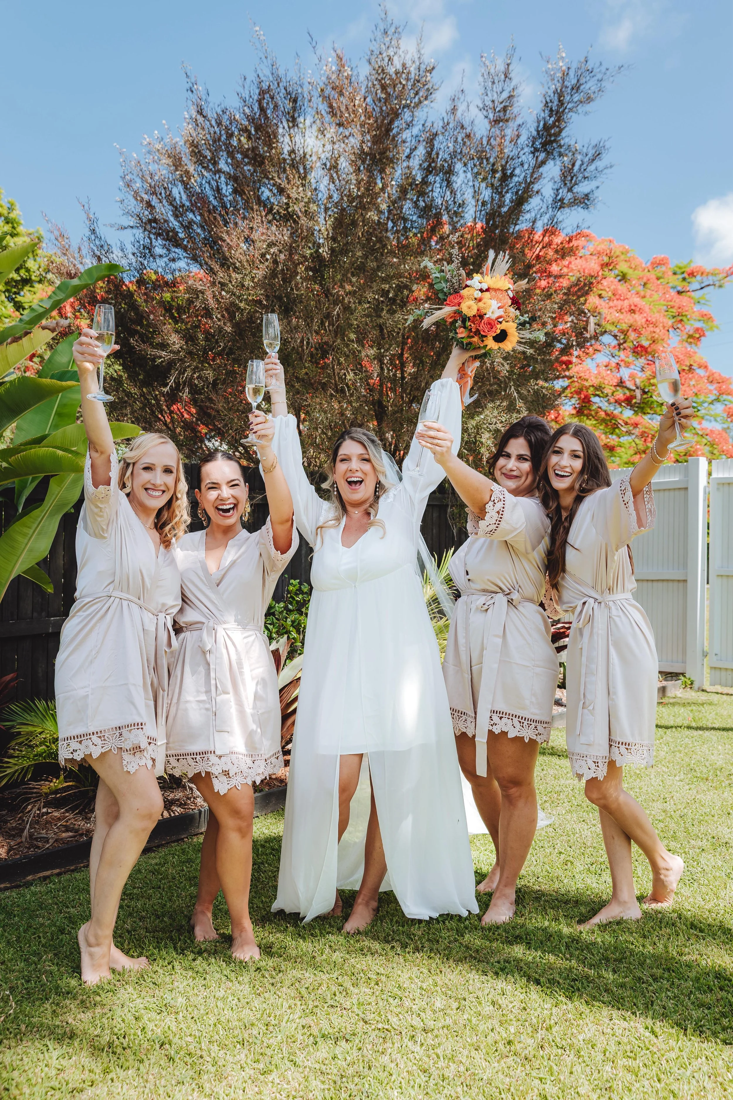 Mobile bridal hair and makeup for Sunshine Coast Noosa wedding

