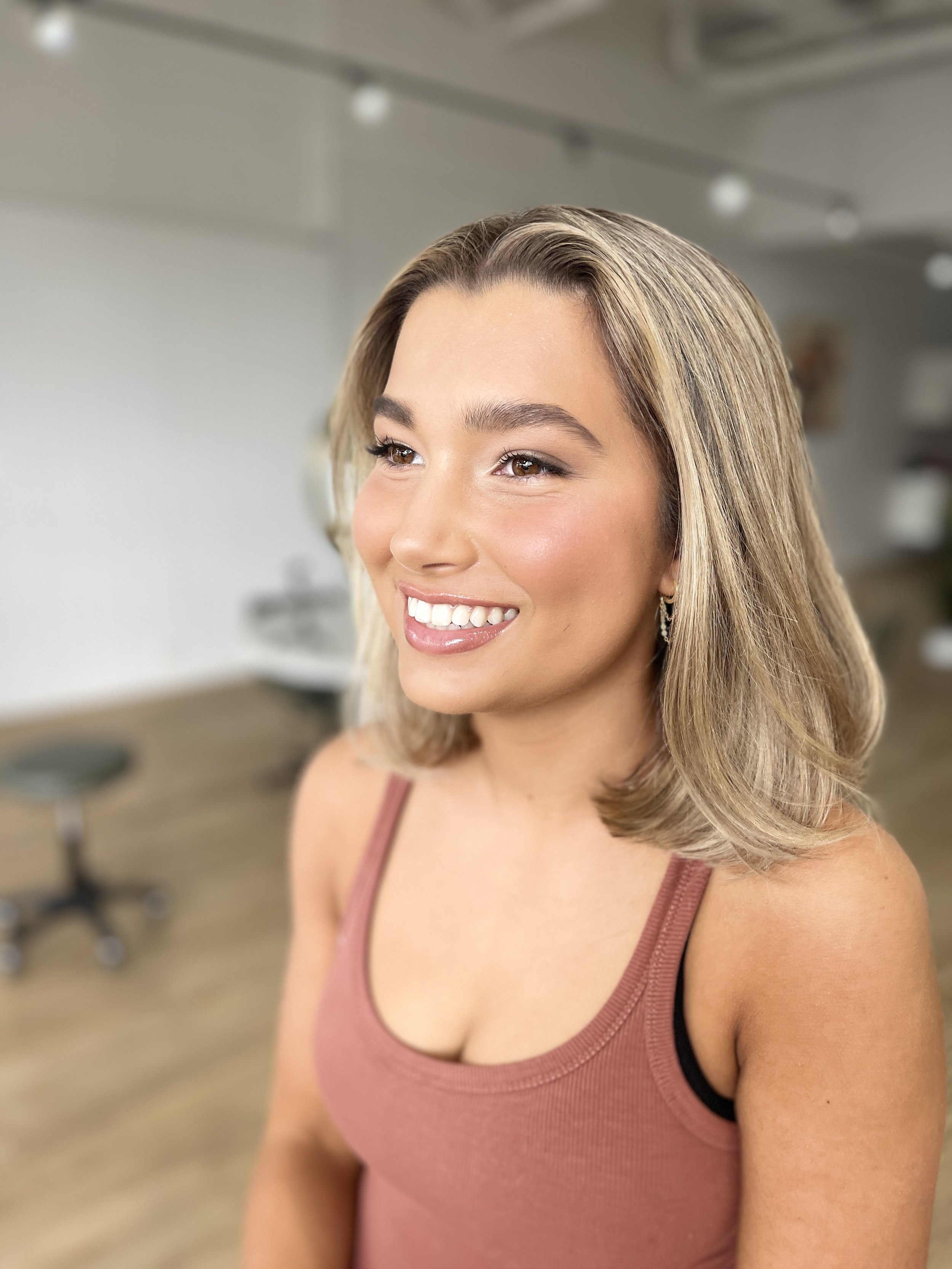 Soft glam hair and makeup for Noosa sunshine coast
