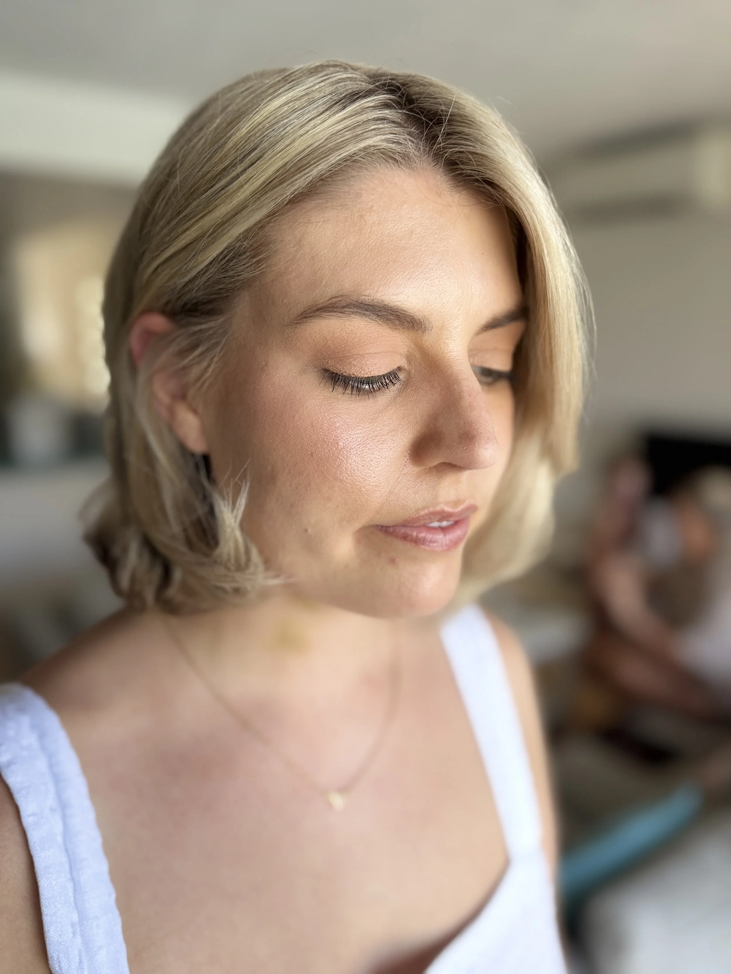 Soft glam hair and makeup for Noosa sunshine coast
