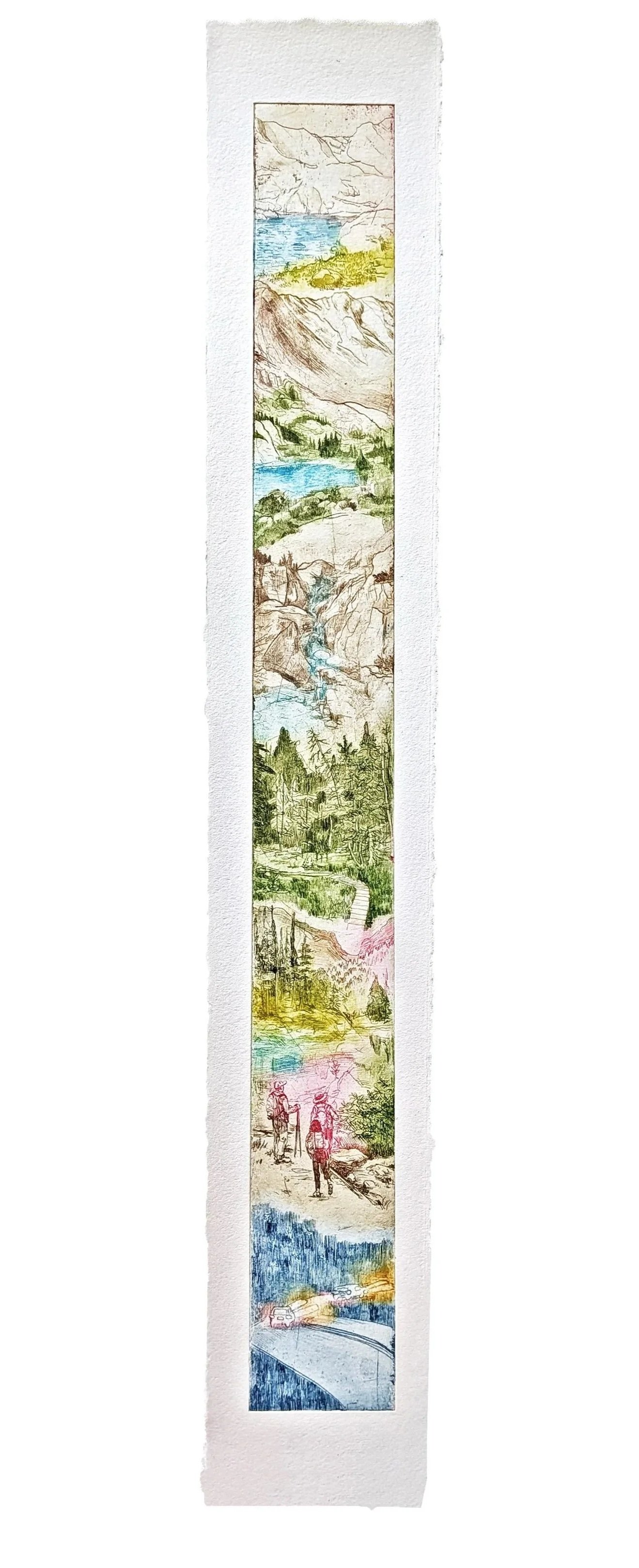 "Sky Pond" - etching and drypoint