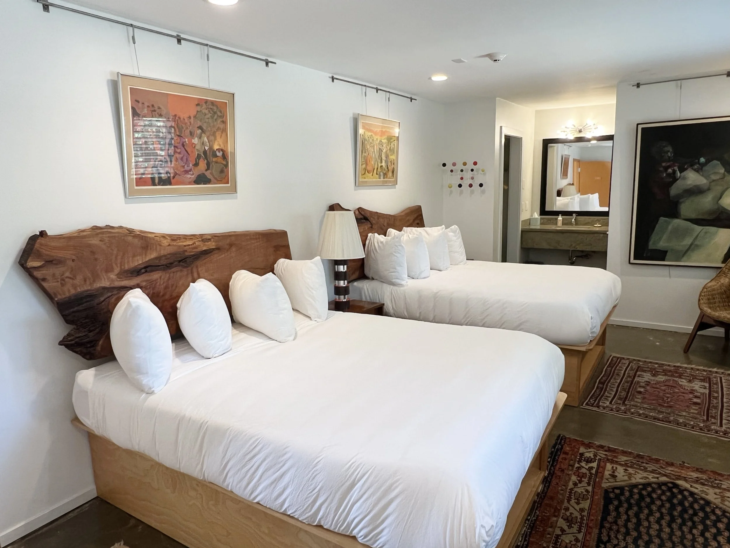 image shows two queen beds in our double queen room 