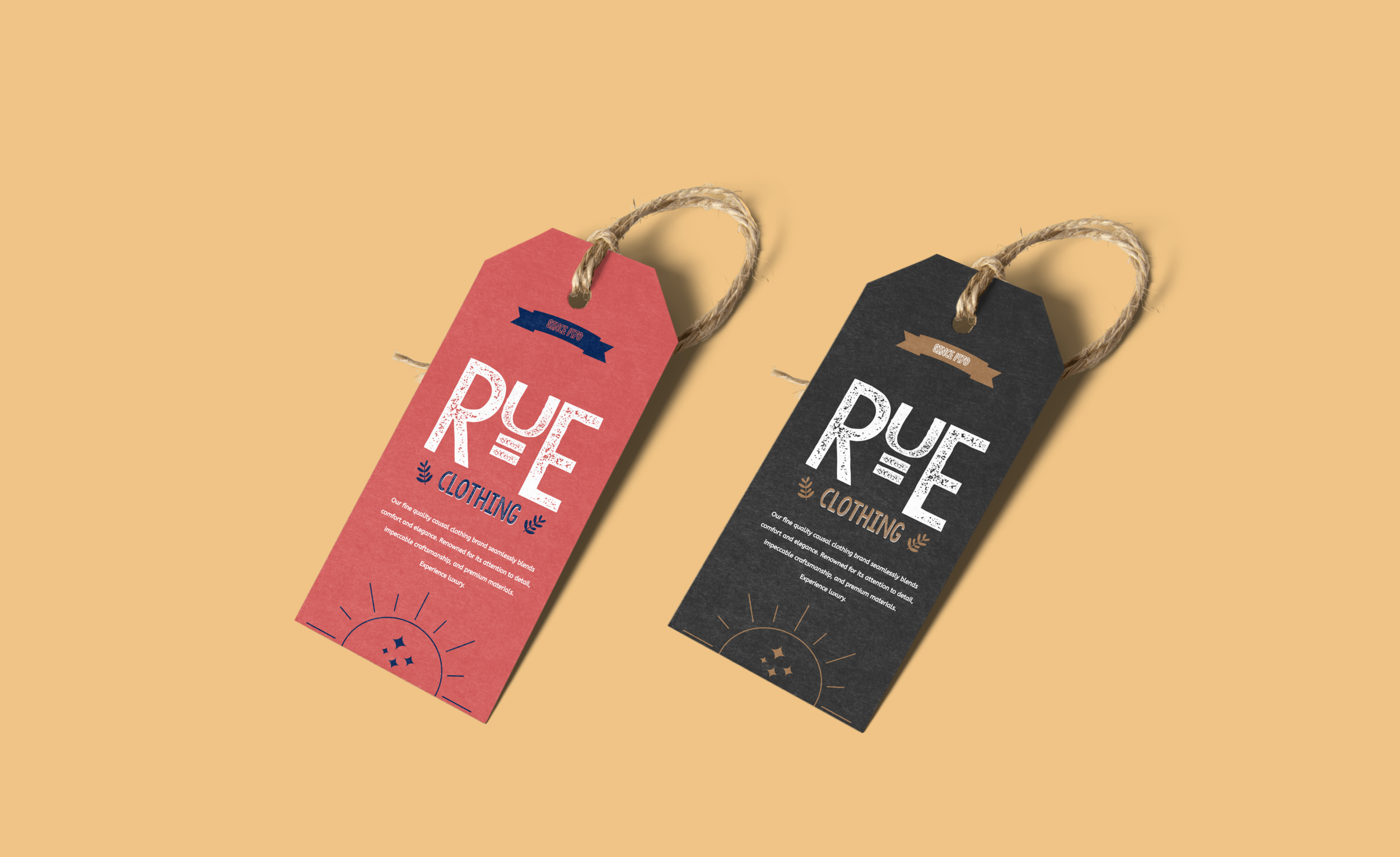  Branding for a men’s casual clothing company, Rue Clothing.  