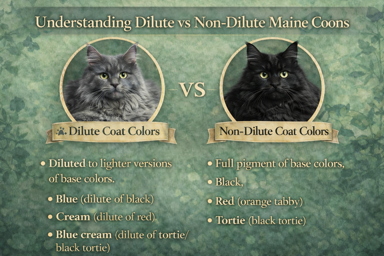 Understanding Dilute vs Non-Dilute Maine Coons