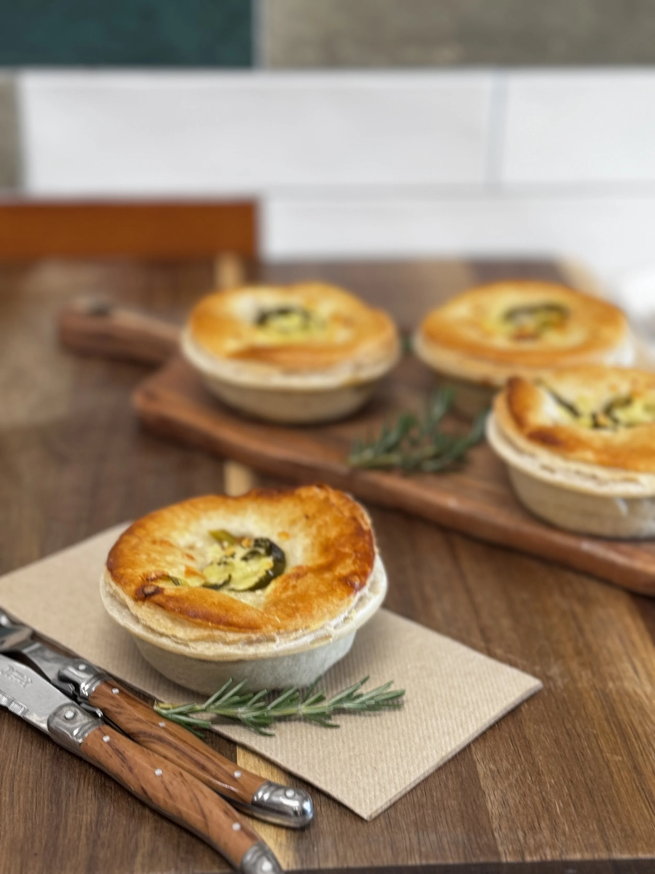 Flaky, buttery, and served hot from the oven