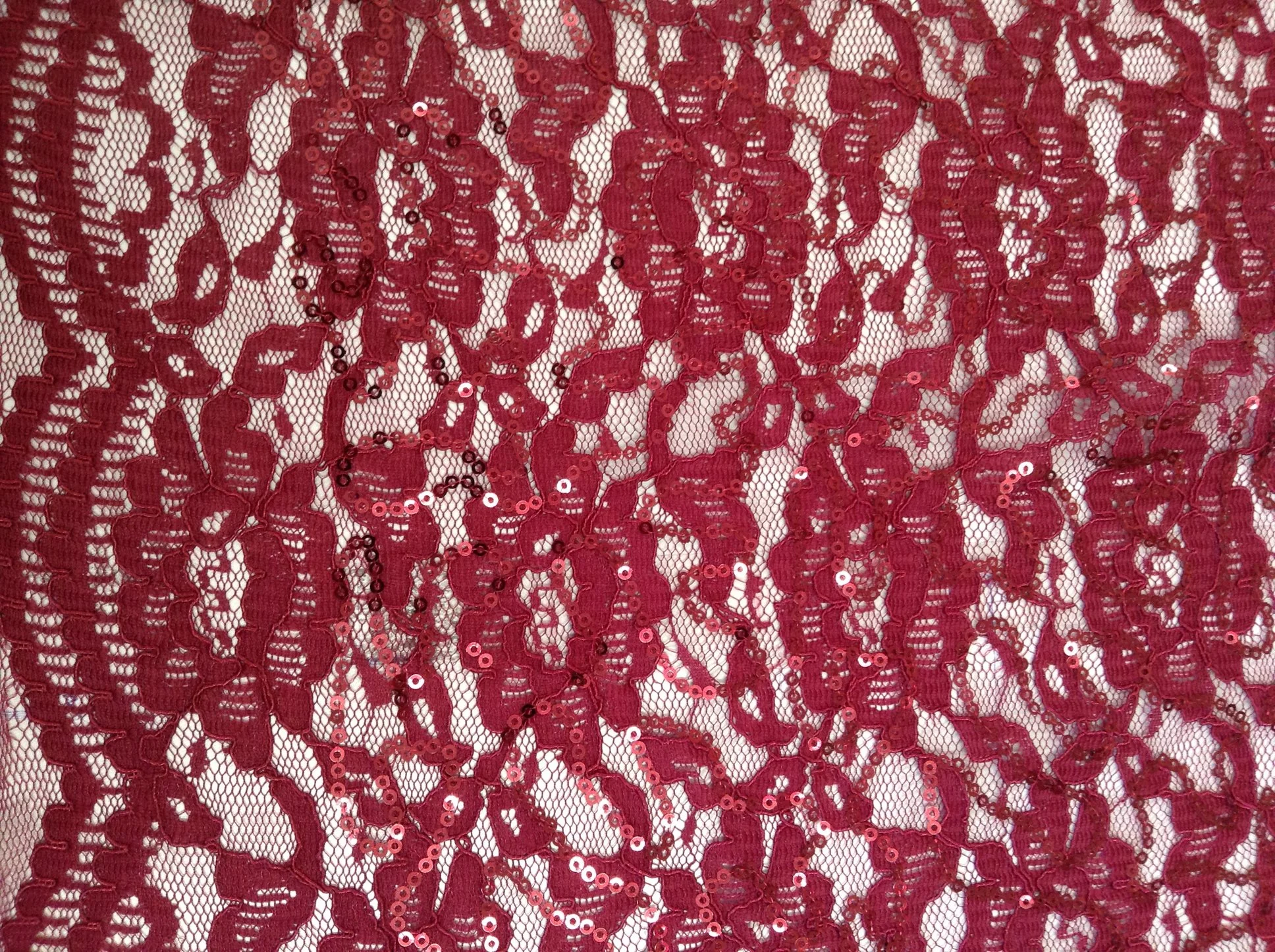 Burgundy - Night Shine Embroidery, Sequins (SR005)