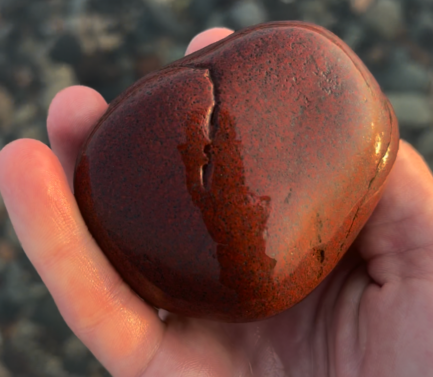 Hematite jasper - all these next pictures were taken at sunset.  The light is interesting, but there's no photo editing.