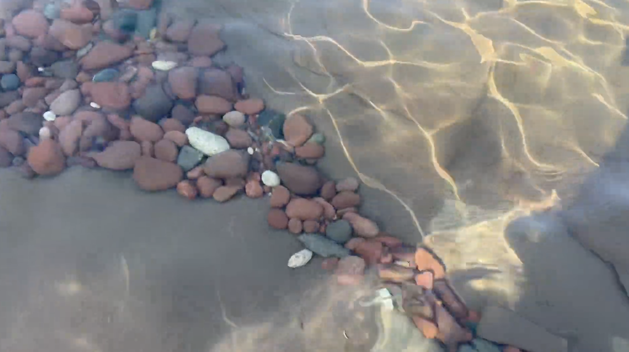 A look of what's meant by "washboard" under the water.