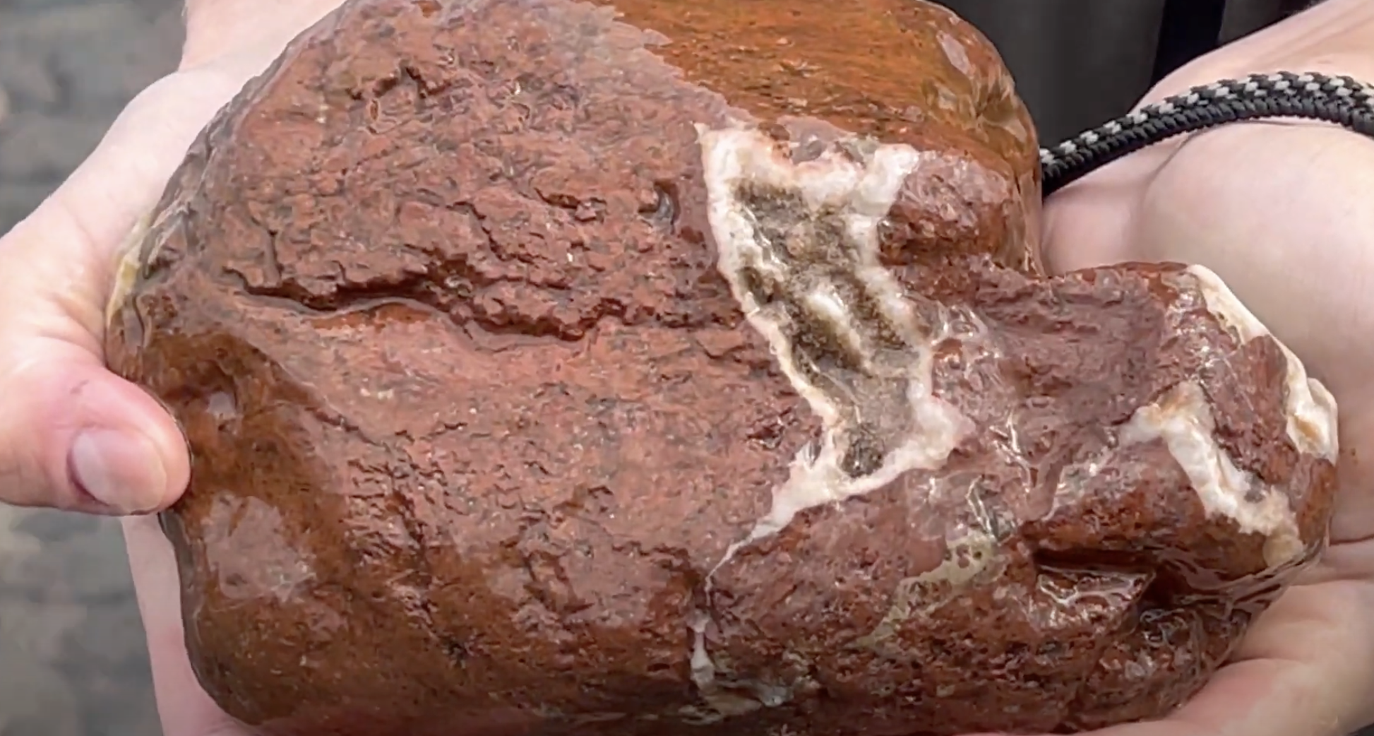 Possibly an agate in the matrix.