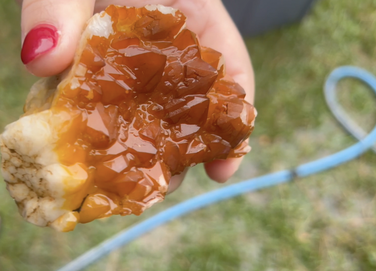 The intensity of the color on some of these was awesome.  We didn't use iron out or oxalic acid for any cleaning, since it will react with the hematite.