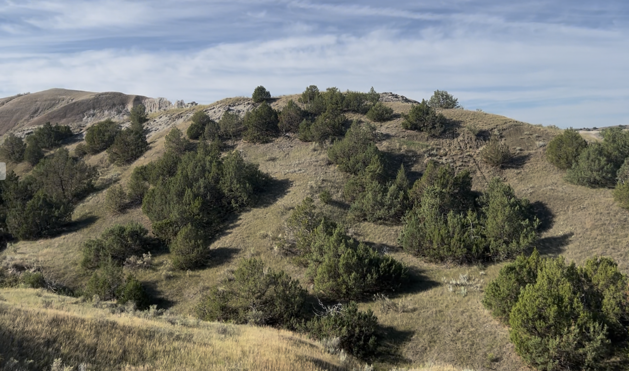 These is the view after hiking West over 2 plateaus.  if you look on a Map, you'll see just how large the Indian Creek area is to explore.