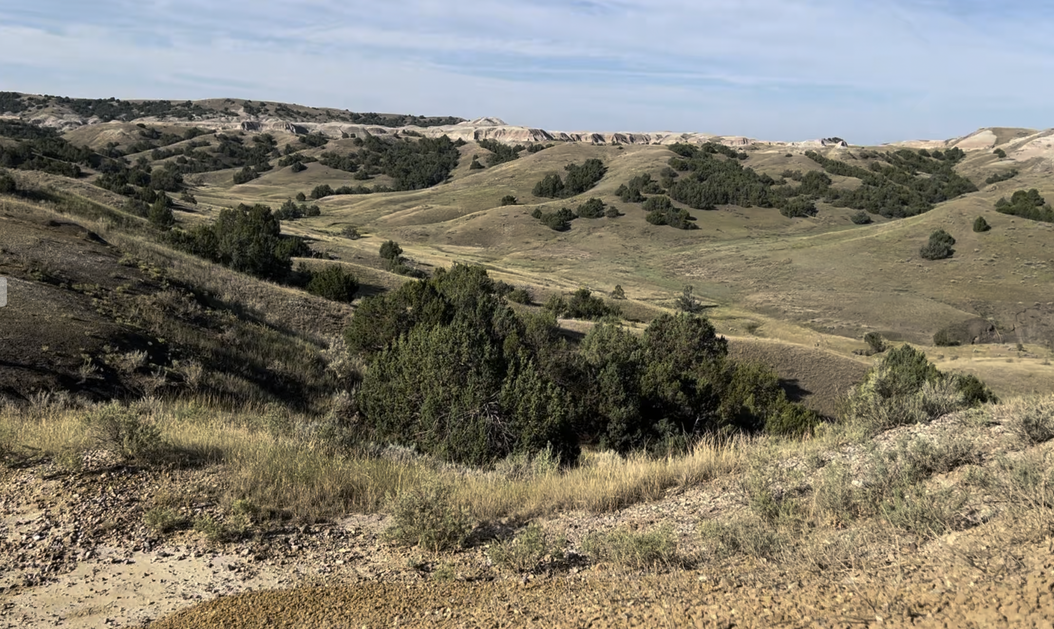 Here is the view of Indian Creek, prior to taking the gravel switchback down to the bottom.