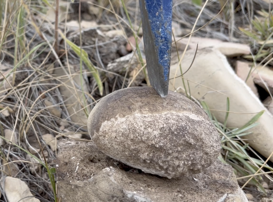 I also tried my hand splitting a few nodules.
