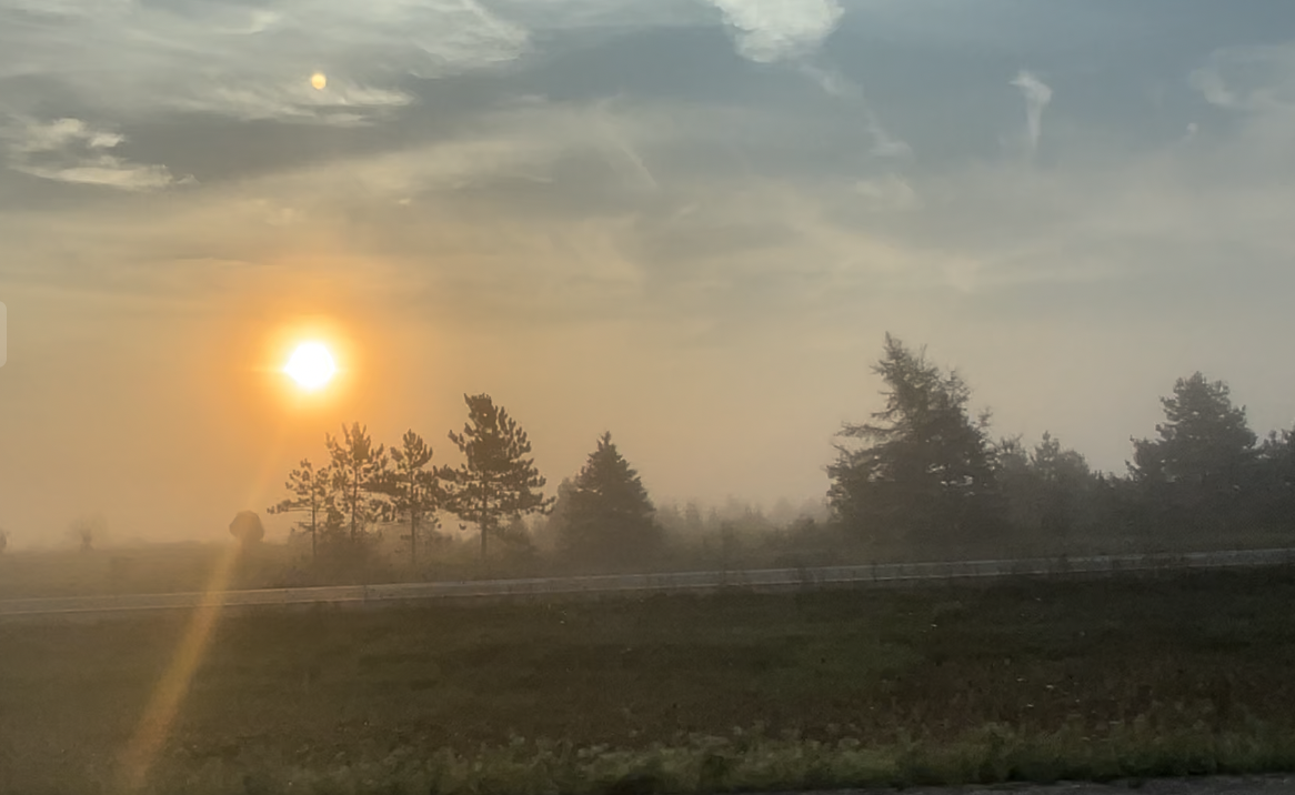 The morning drive up to the Northeastern UP.