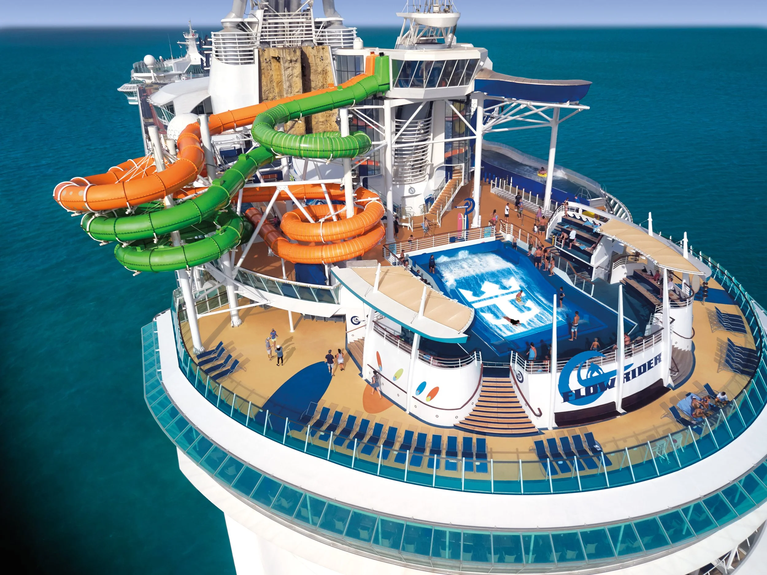 Liberty of the Seas pool deck and waterslides