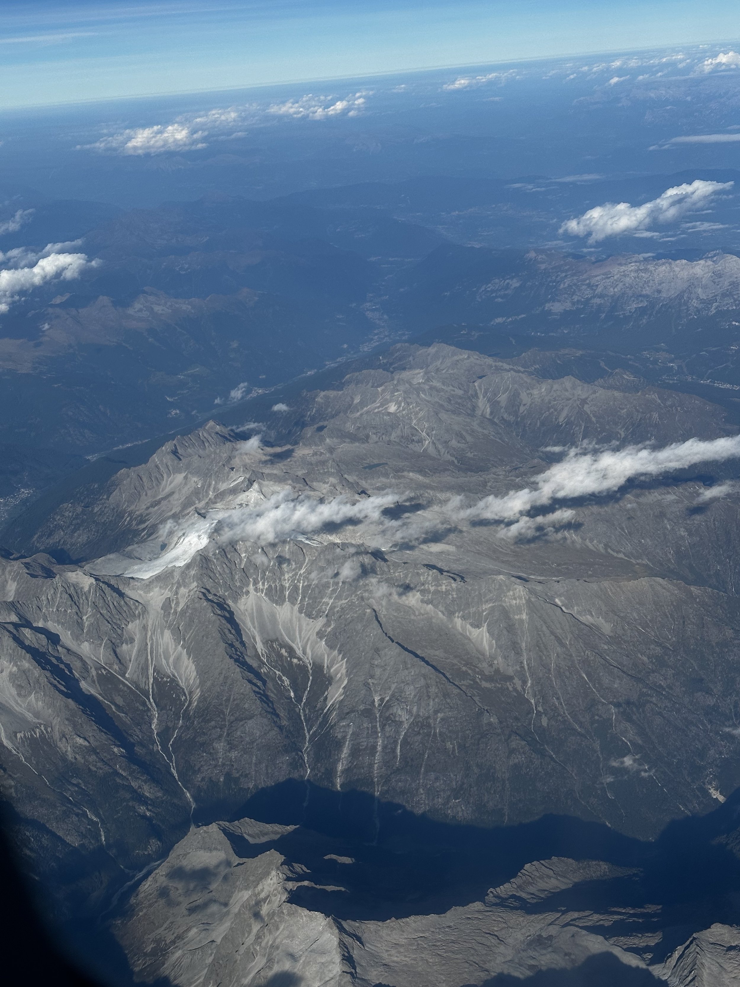 Through my airplane window...The Dolomites!