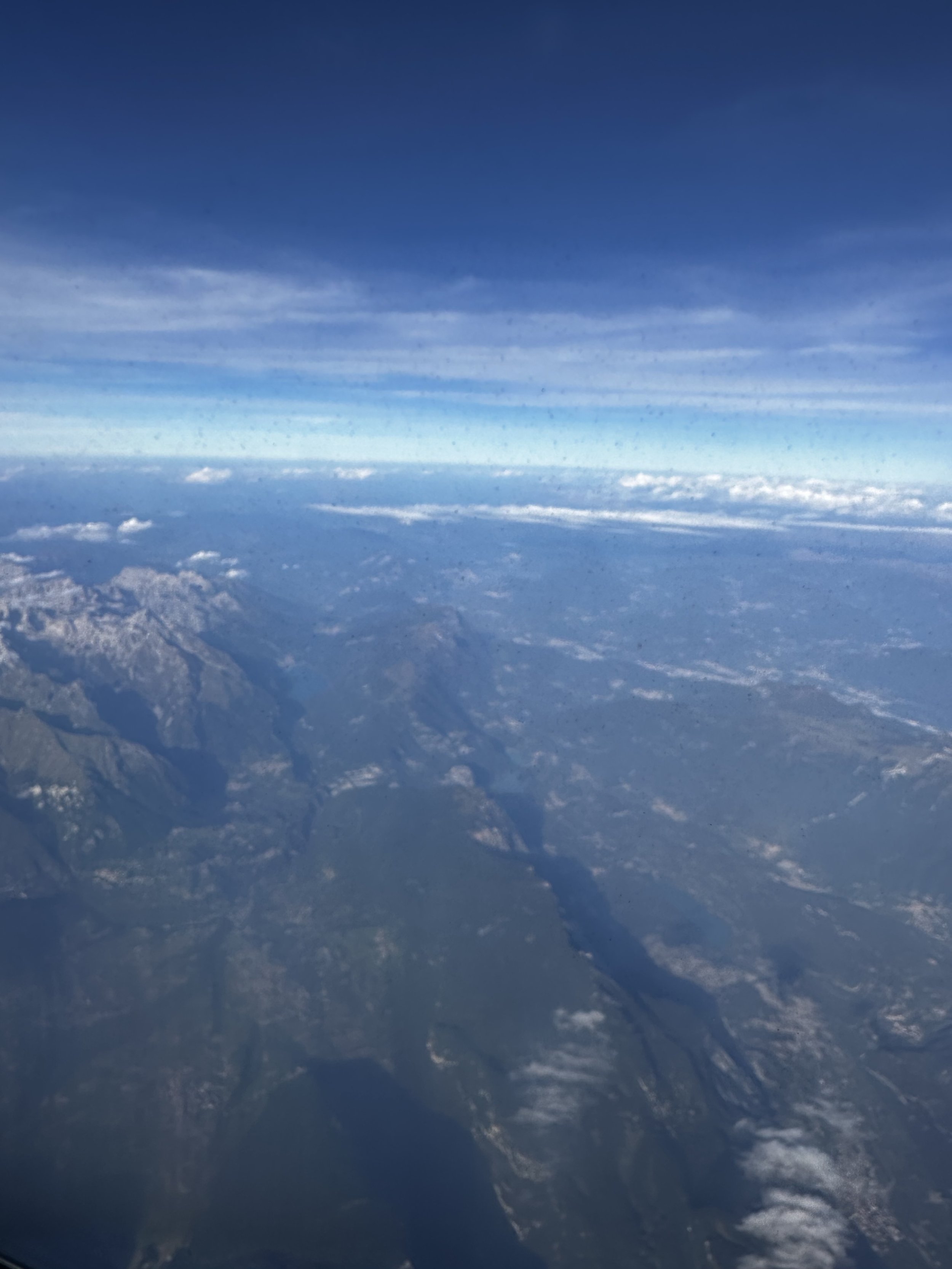 And it looks dramatic from the plane!