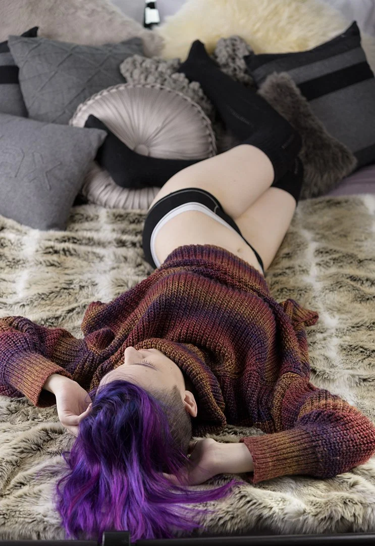 Barbara during a seasonal boudoir session in Seattle by Shelly Erwich Photography.