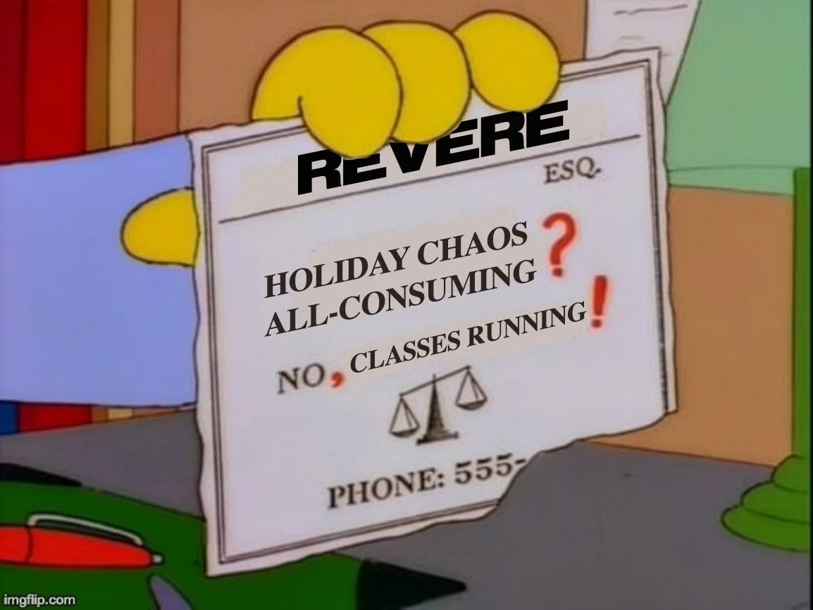 Revere Pilates will be running classes as normal over festive period but closed on Christmas Day, Boxing Day and New Years Day. Our schedule is live and classes can be booked via Momence.