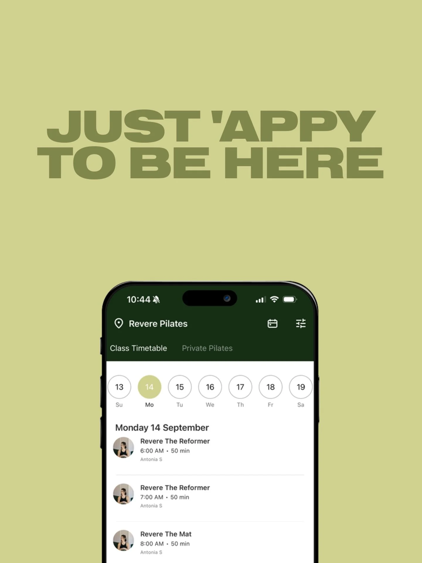 APPY BIRTHDAY TO US.
One year since our relocation, we decided to get flashy with an app. In the AppStore and Google Play.

Revere Pilates is now live on Mindbody. If you have an account with us through Momence, your profile has been transferred to M