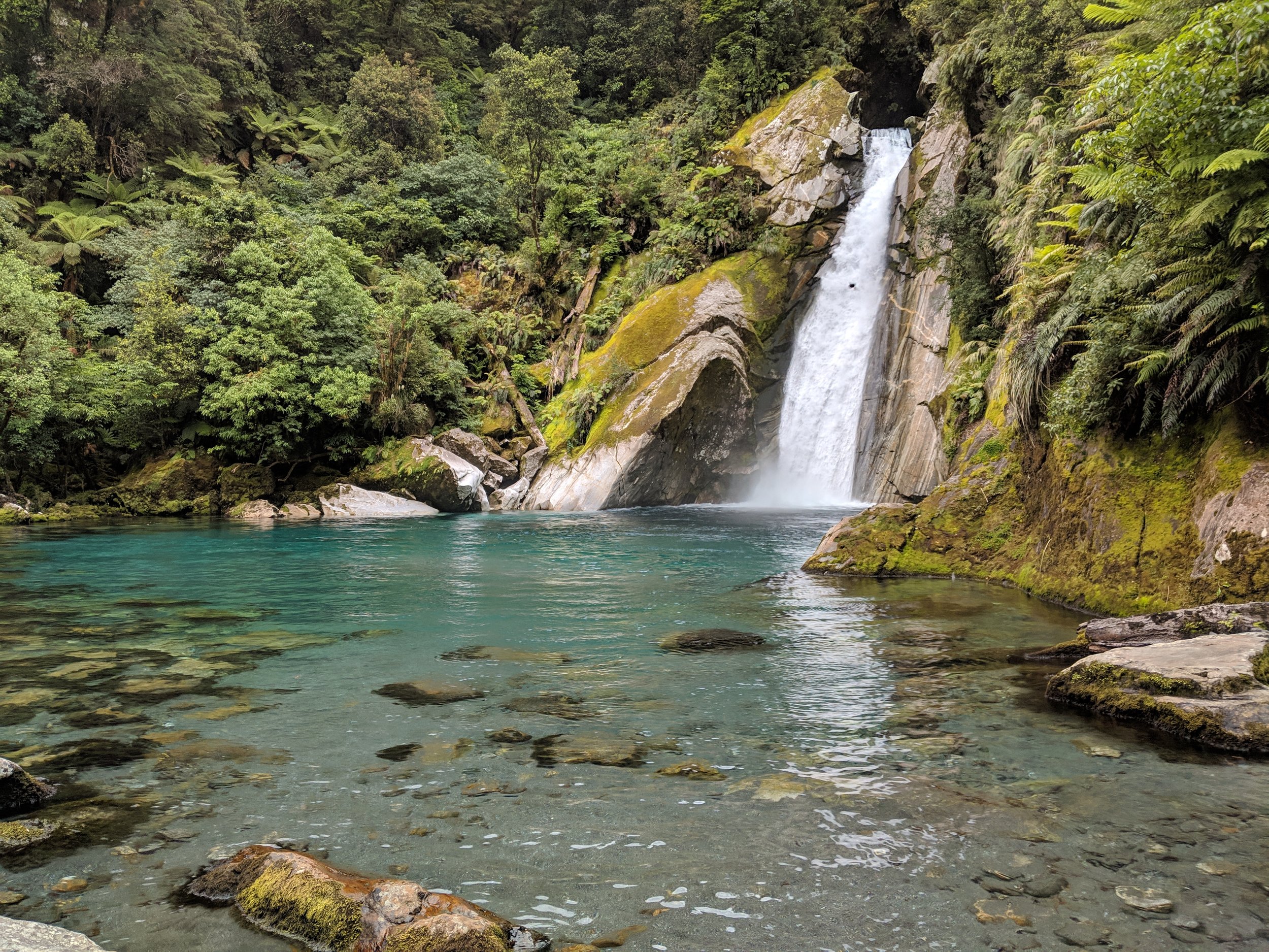 Waterfall on Milford Track, Fiordland National Park