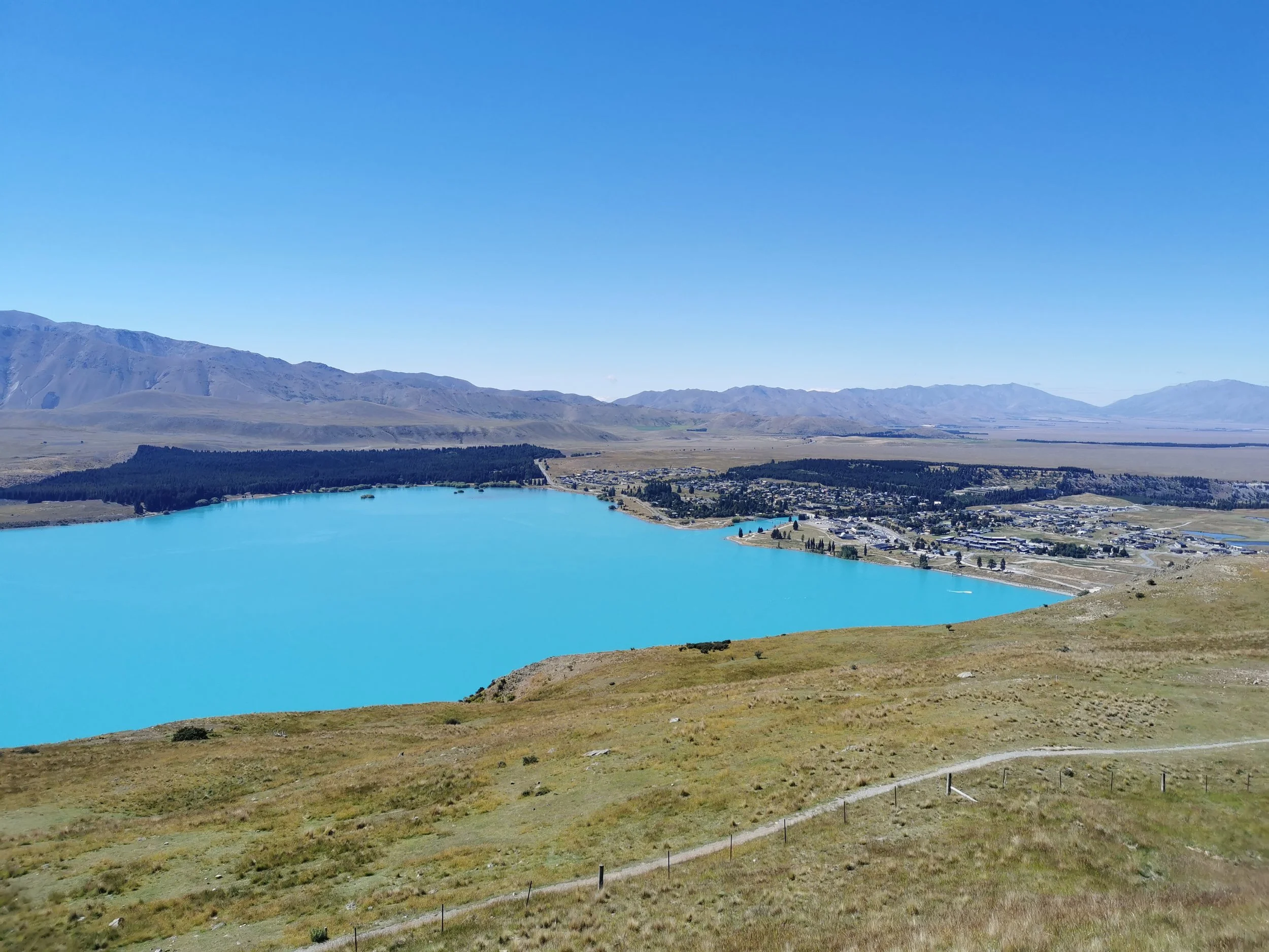 Mt John summit overlooking Lake Tekapo